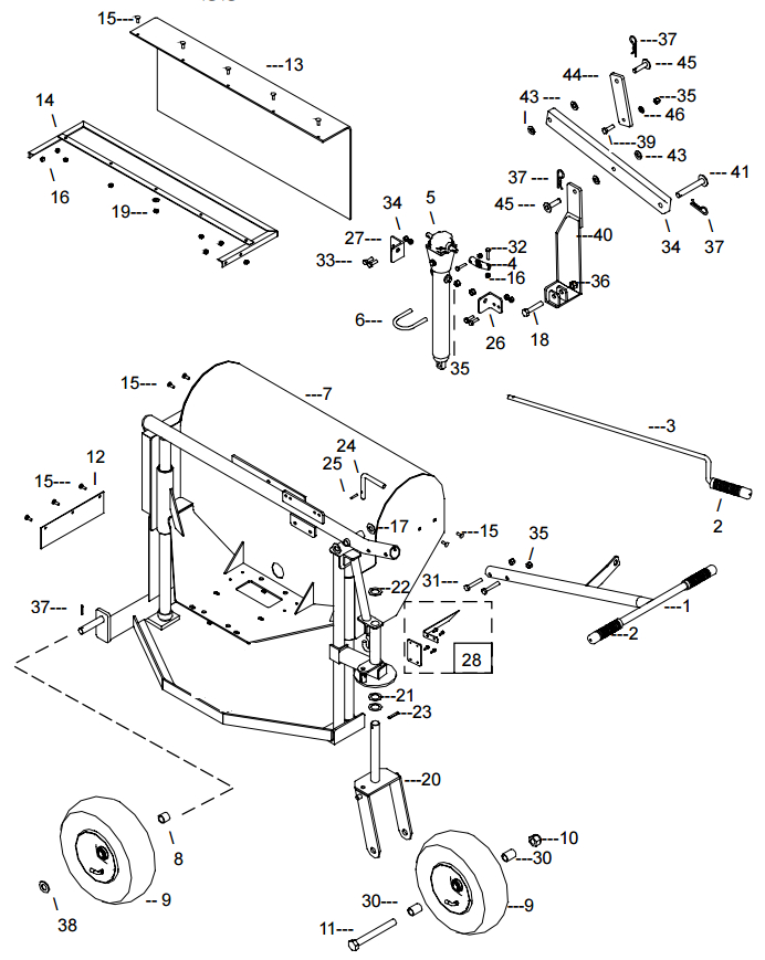Little Beaver KT1200B Frame Assembly Parts Diagram
