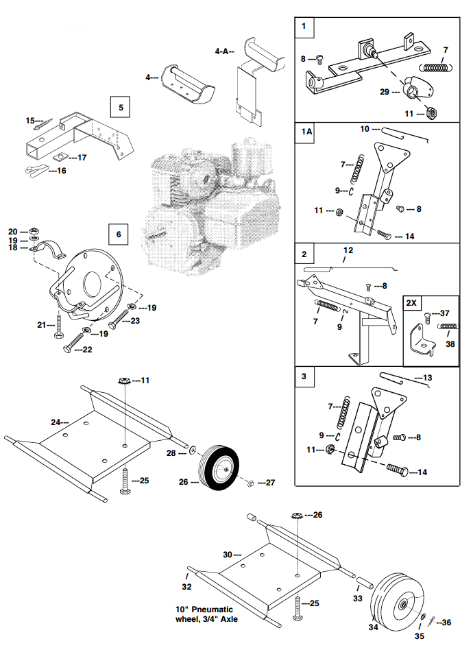 5 Hp Engine Assembly - Mechanical Earth Drill Parts