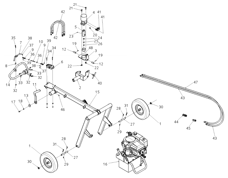 Model HYDNTV11H Parts Untowable Hydraulic Earth Drill Parts Part